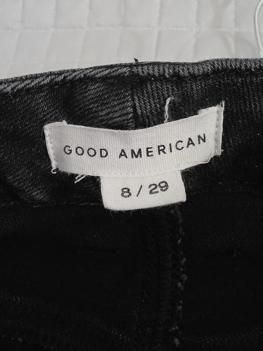 Good American Good Cowboy Bootcut Jeans Black High-Rise Flare Womens 8/29 - Picture 7 of 10